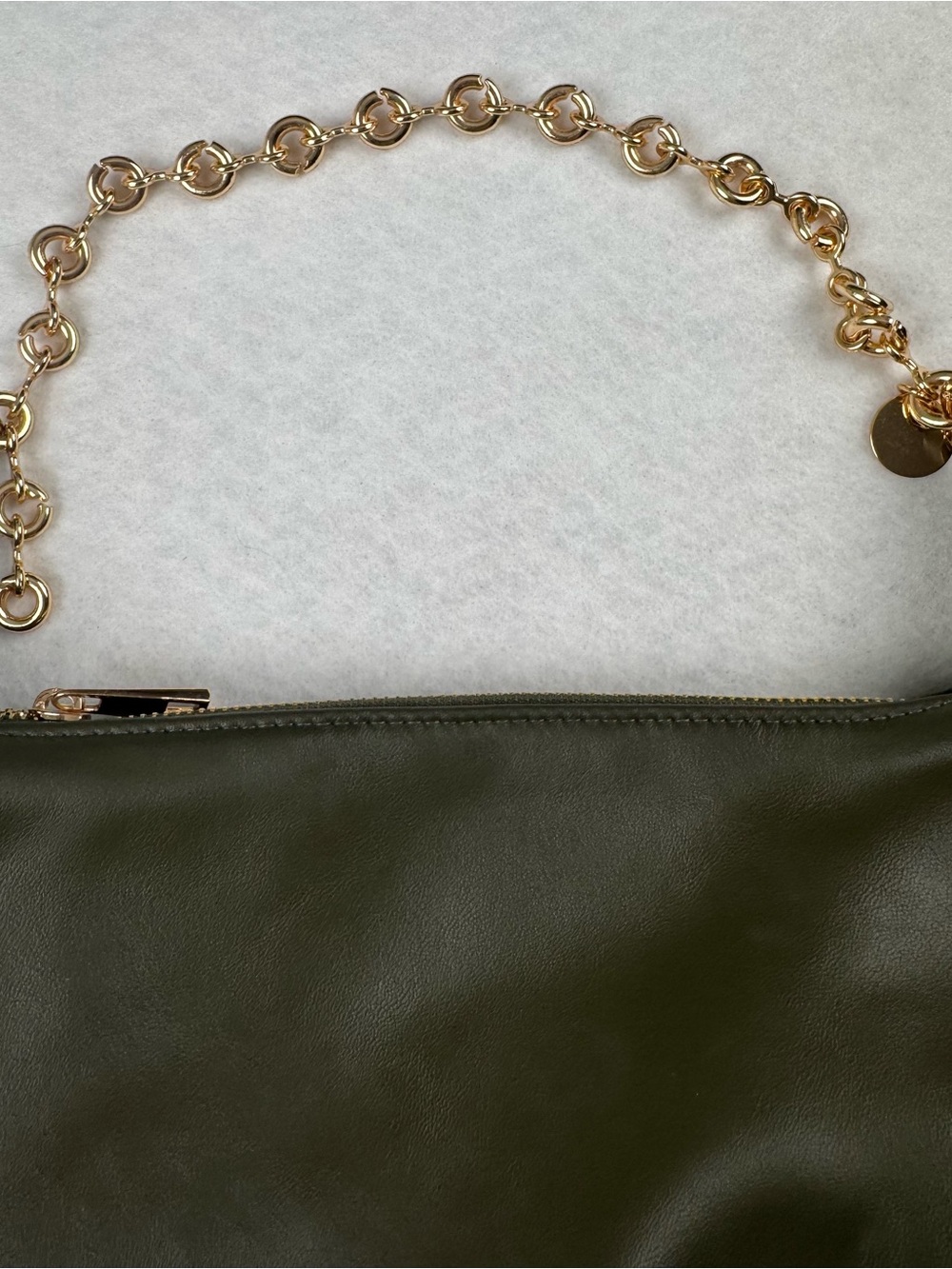 A New Day Shoulder Bag Gold Chain Strap Faux Leather Handbag - Picture 2 of 9